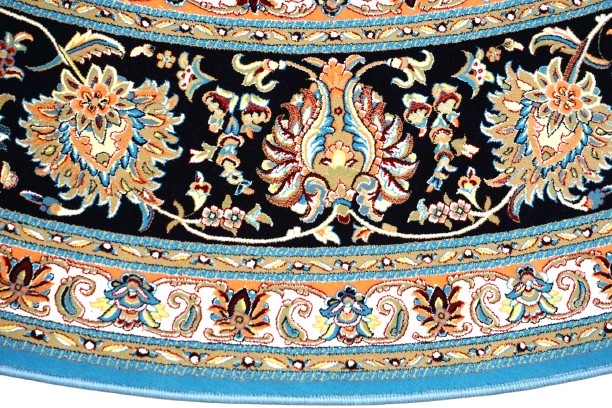 persian carpets round afshan blue