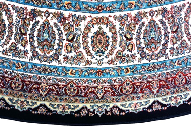 persian carpets round gonbadi dark blue