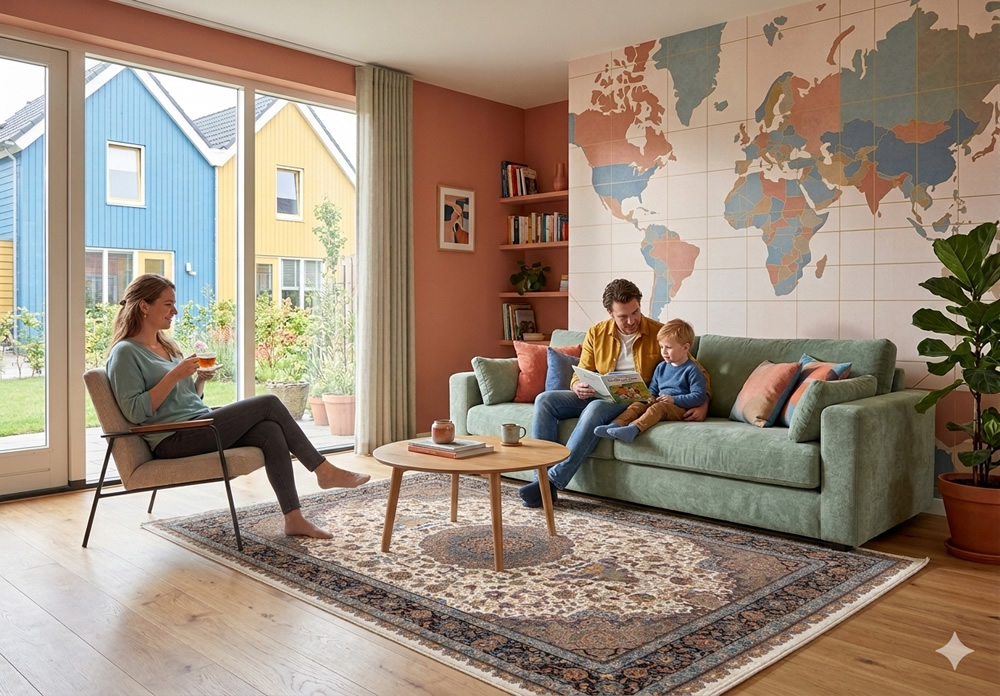 susastyle eigentijds interieur perzisch tapijt